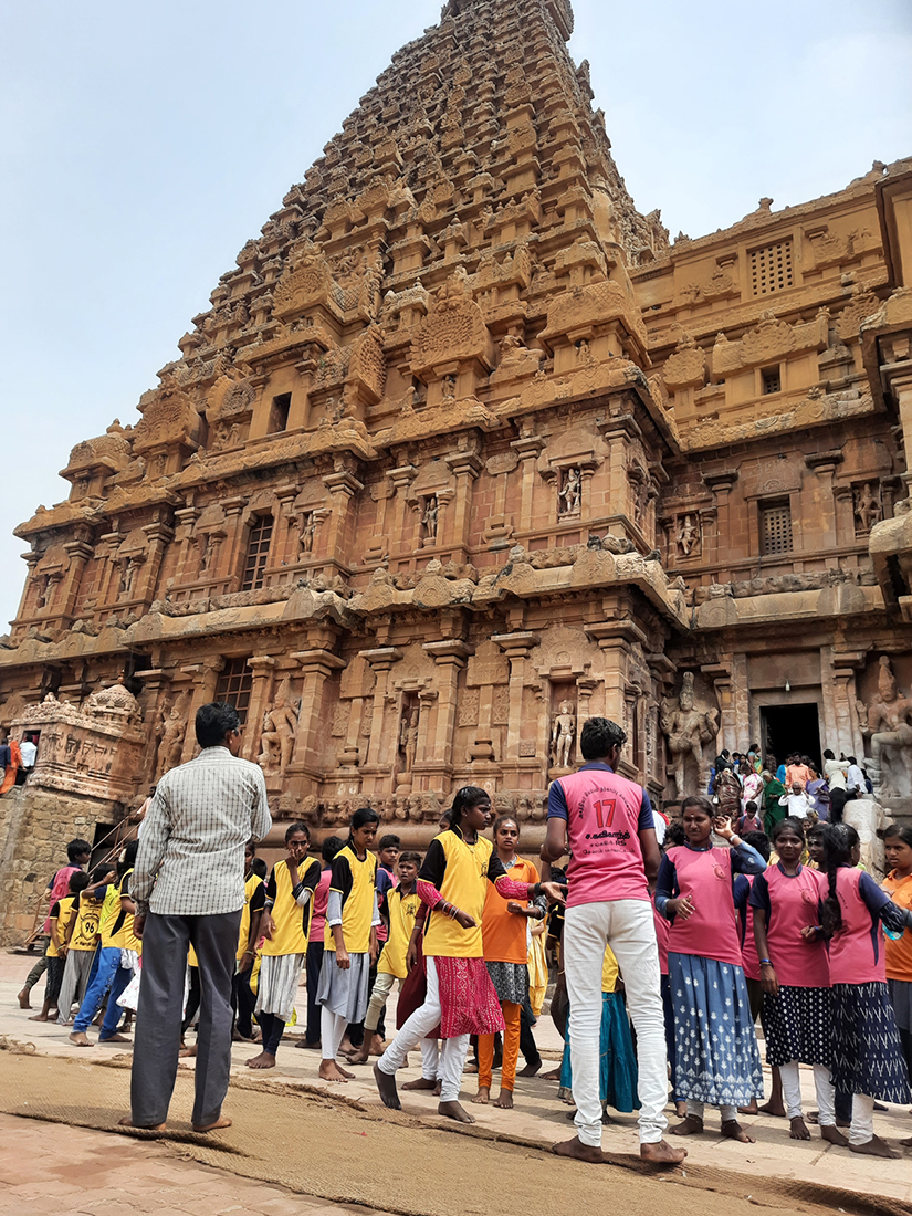 Aram Sei students at the Brihadeeswarar Temple, Thanjavur — heritage trip
