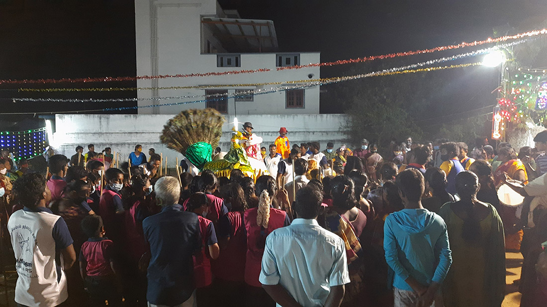 The whole town gathered for the annual Silambam celebration — students, families and community